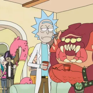 🛸 Rick Sanchez Rick and Morty rick and morty, cartoon, adult swim, animiert, science fiction, comedy telegram sticker