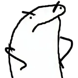 📈 boneco palito, bravo, desenho animado, branco, simples telegram sticker