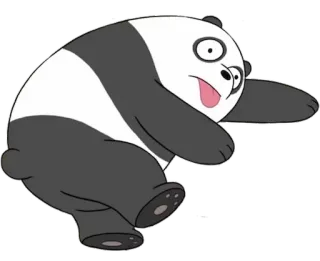 🤪 Panda We Bare Bears panda, cartoon, we bare bears, cute, animal telegram sticker