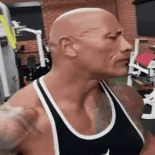 👀 Dwayne Johnson The Rock, Dwayne Johnson, ator, celebridade, ginásio, fitness, treino telegram sticker