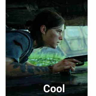 😎 Ellie The Last of Us Cool arma, videojuego, personaje, guay, supervivencia telegram sticker