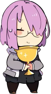 🏆 Anime, Manga, Chibi, Personnage, Tasse telegram sticker
