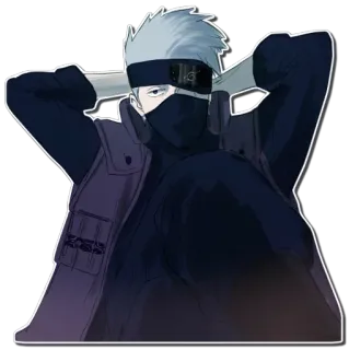 😎 Kakashi Hatake Naruto 카카시, 나루토, 애니메이션, 만화, 닌자, 하타케 카카시 telegram sticker