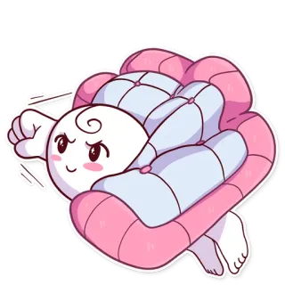 💪 Dibujo animado, Personaje, Mono, Rosa, Blanco, Kawaii, Anime whatsapp sticker
