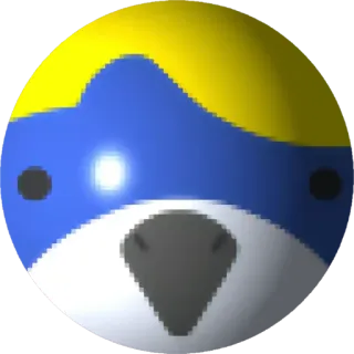 🤩 tier, blau, gelb, rund, gesicht telegram sticker