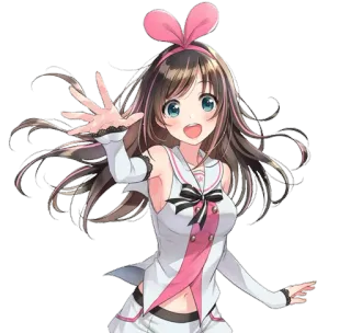 👋 Kizuna AI Anime, Garota, Youtuber Virtual, Kizuna AI, Fofo, Kawaii whatsapp sticker