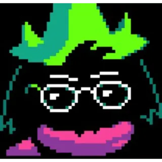 😒 Ralsei Deltarune deltarune, ralsei, pixel art, videojuego, personaje telegram sticker