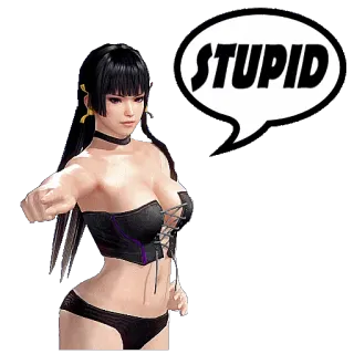 😣 STUPID phụ nữ, cử chỉ, xúc phạm, anime telegram sticker