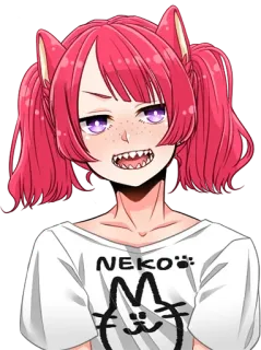 🥺 NEKO Неко, Кот, Аниме, Девушка, Манга, Мультфильм, Каваий whatsapp sticker
