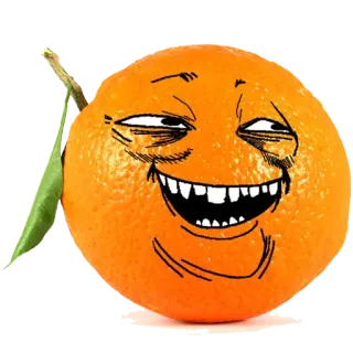 🍊 orange, meme, fruit, funny, humor, face, internet meme telegram sticker