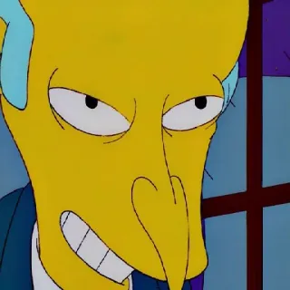 👀 Mr. Burns The Simpsons Mr. Burns, Simpsonowie, kreskówka, zły, chciwy telegram sticker