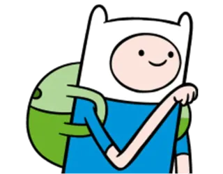 🤜 Finn Adventure Time cartoon, adventure, finn, character, friendship telegram sticker