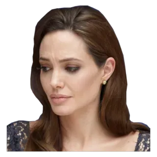 😕 Angelina Jolie selebriti, aktris, wanita, potret telegram sticker