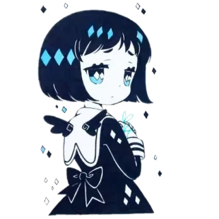 😕 漫画, 女の子, アニメ, 可愛い, カワイイ, ちび, イラスト telegram sticker