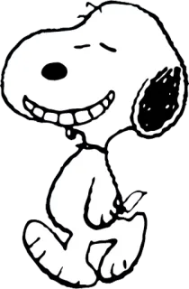 😄 Snoopy 犬, 漫画, ピーナッツ, 幸せ, 笑顔 telegram sticker