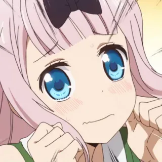 🥺 Chika Fujiwara Kaguya-sama: Love Is War anime, chika fujiwara, kaguya-sama love is war, cute, girl, pink hair whatsapp sticker