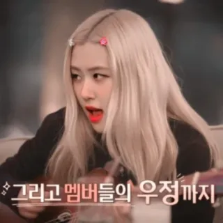 🐰 그리고 멤버들의 우정까지 корейский, женщина, роза, музыка, дружба telegram sticker