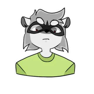 🤨 raton laveur, dessin animé, animal, masque, personnage, anthropomorphe whatsapp sticker