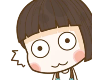 😳 Dessin animé, Fille, Mignon, Animé, Autocollant telegram sticker