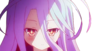 😏 Shiro No Game No Life Anime, No Game No Life, Shiro, słodka, dziewczyna telegram sticker
