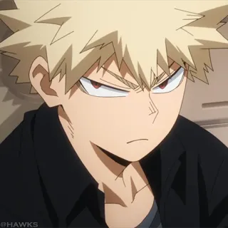 🟦 Katsuki Bakugo My Hero Academia @HAWKS Anime, Charakter, Wütend, Held, Manga, Bakugo whatsapp sticker
