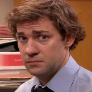 😢 Jim Halpert The Office Jim Halpert, The Office, John Krasinski, NBC, Komedi, Acara TV whatsapp sticker