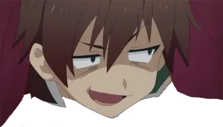 😏 Kazuma Satou Konosuba 动漫, 坏笑, 搞笑, 和真, 异世界 telegram sticker