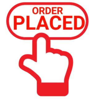 😘 ORDER PLACED ordine, posizionato, dito, shopping, acquisto telegram sticker