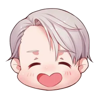 😄 Anime, Dibujos animados, Chibi, Lindo, Kawaii, Cabeza, Alegre whatsapp sticker
