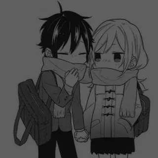 🪡 Anime, Pasangan, Syal, Musim Dingin, Kartun, Imut telegram sticker