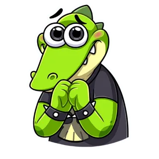 🥺 crocodilo, animal, desenho animado, réptil, adesivo, animação telegram sticker