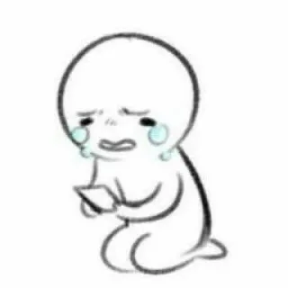 😭 piangere, triste, disegno, cartone animato, emozione telegram sticker