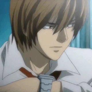 ⚖ Light Yagami Death Note Anime, Sérieux, Étudiant, Death Note, Light telegram sticker