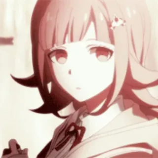 🌸 Chiaki Nanami Danganronpa Anime, Juego, Lindo, Dibujo animado, Personaje, Fanart telegram sticker