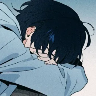 🙇‍♂️ Anime, Triste, Llorando, Abrazo, Consuelo, Emociones telegram sticker