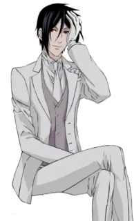 😪 Sebastian Michaelis Black Butler anime, manga, sebastian michaelis, black butler, butler, demon telegram sticker