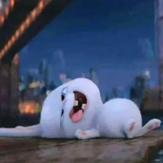 😰 Snowball The Secret Life of Pets うさぎ, 動物, 漫画, バニー, かわいい, ペット, アニメ telegram sticker