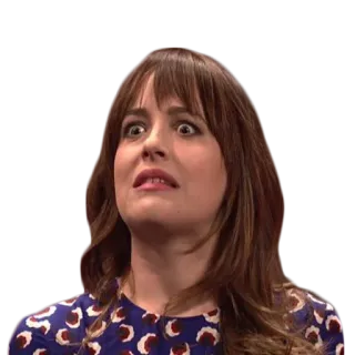 😰 Dakota Johnson dakota johnson, atriz, cara engraçada, surpreso/a, meme telegram sticker