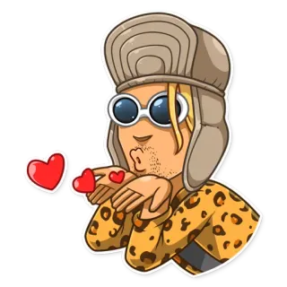 Kurt Cobain telegram stickers