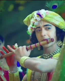 😁 Krishna MG/RADHAKRISHNUM Krishna, Flauta, Cultura indiana, Hinduísmo, Espiritual, Radha Krishna telegram sticker
