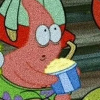 🧽 Patrick Star SpongeBob SquarePants patrick sao, bọt biển spongebob, phim hoạt hình, nickelodeon, bắp rang bơ, ăn telegram sticker
