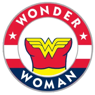 🤡 Wonder Woman WONDER WOMAN superhéroe, DC Comics, Wonder Woman, cómic, superheroína, insignia telegram sticker