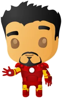 💪 Iron Man Iron Man, Marvel, supereroe, personaggio dei fumetti, Tony Stark, cartone animato, adesivo telegram sticker