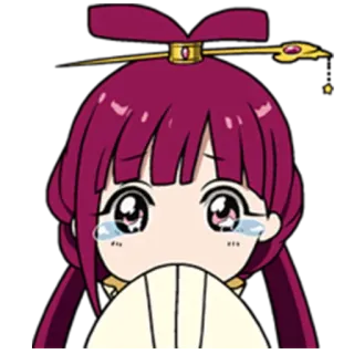 😢 anime, chica, llorando, lágrimas, triste, fan, emoción whatsapp sticker