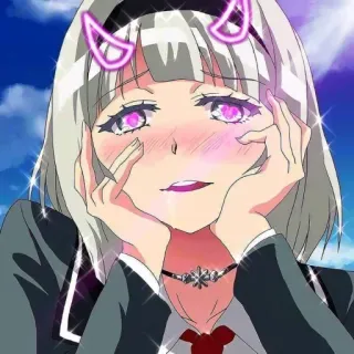 😈 anime, girl, devil, cute, sparkly, kawaii telegram sticker