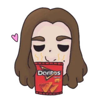 🍟 Doritos NACHO food, snack, chips, doritos, nachos, cartoon telegram sticker