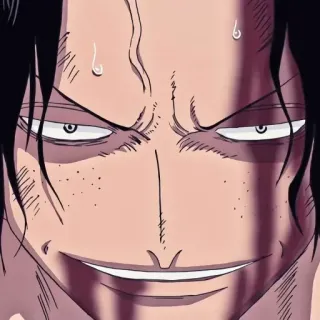 ♠ Portgas D. Ace One Piece 动漫, 海贼王, 波特卡斯·D·艾斯, 角色, 漫画, 火拳艾斯 telegram sticker