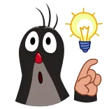 💡 Krtek mole, cartoon, animal, animated whatsapp sticker