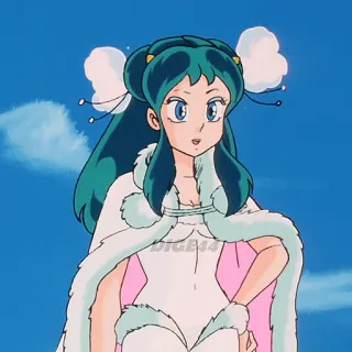 🧚‍♀️ Anime, Hoạt hình, Nhân vật, Phụ nữ, Tóc xanh telegram sticker