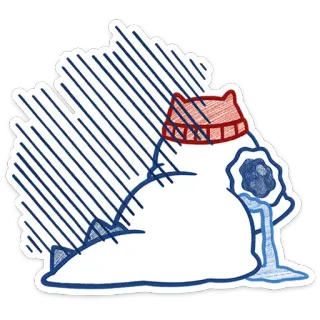 😞 cartoon, sad, crying, monster, cute, drawing telegram sticker